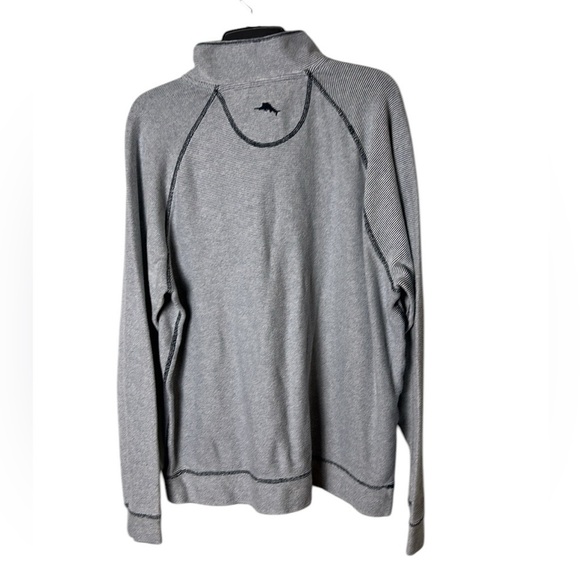 Tommy Bahama striped,snap ,pullover sweater , sz L,cotton blend ,coastal,sporty - Picture 3 of 12